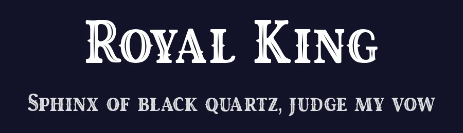Royal King by Putra Novembria Candra Kusuma — Display Font — thumbnail 2