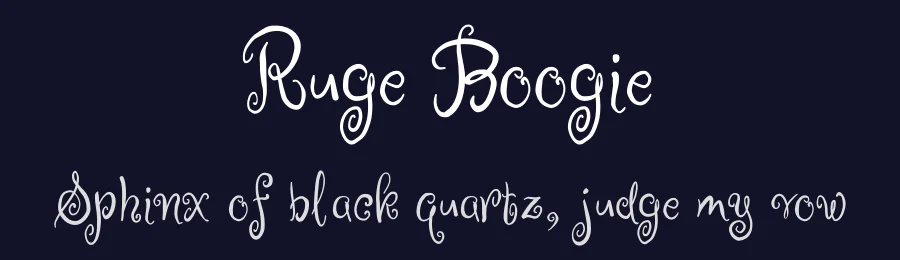 Ruge Boogie by Robert E. Leuschke — Script Handwritten Font — thumbnail 2