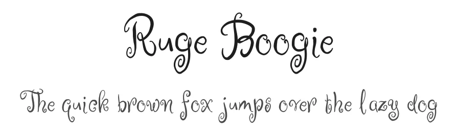 Ruge Boogie by Robert E. Leuschke — Script Handwritten Font