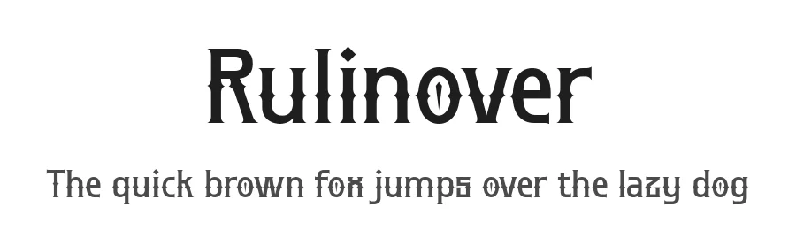 Rulinover by Ridwan Fadilah — Display Font