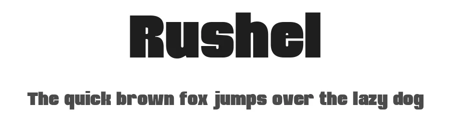 Rushel by Say Studio — Display Font