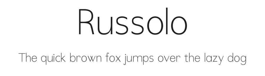 Russolo by Micah Stupak-Hahn — Sans Serif Font