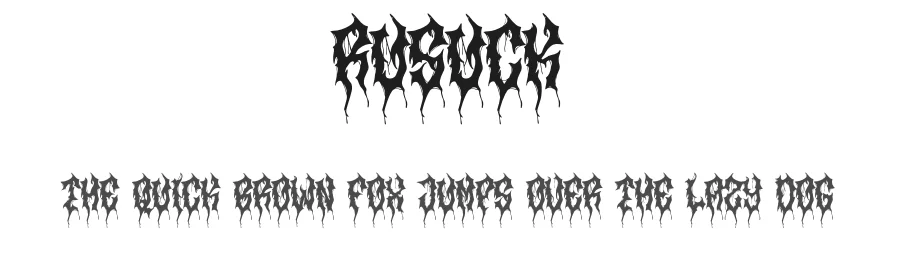 Rusuck by Rony Rizki Jaya — Display Font