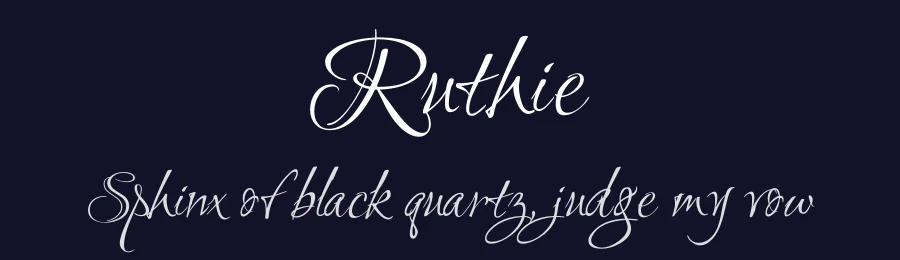 Ruthie by Robert E. Leuschke — Script Handwritten Font — thumbnail 2