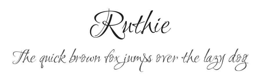 Ruthie by Robert E. Leuschke — Script Handwritten Font