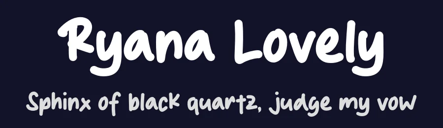 Ryana Lovely by MJType (Muhamad Junaid) www.mjtype.com — Script Handwritten Font — thumbnail 2