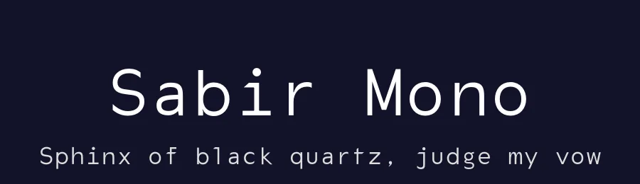 Sabir Mono by Mateo Broillet — Sans Serif Font — thumbnail 2
