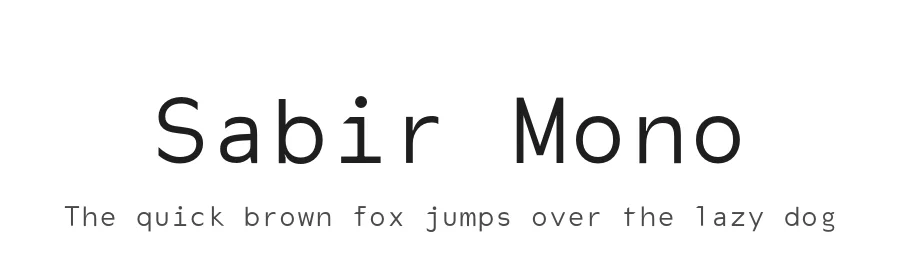 Sabir Mono by Mateo Broillet — Sans Serif Font