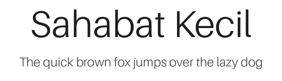 Sahabat Kecil by Stefie Justprince β Sans Serif Font