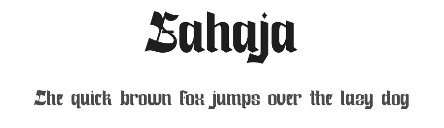 Sahaja by Rian Dryana — Display Font