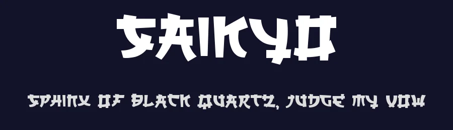Saikyo by Sahirul — Display Font — thumbnail 2
