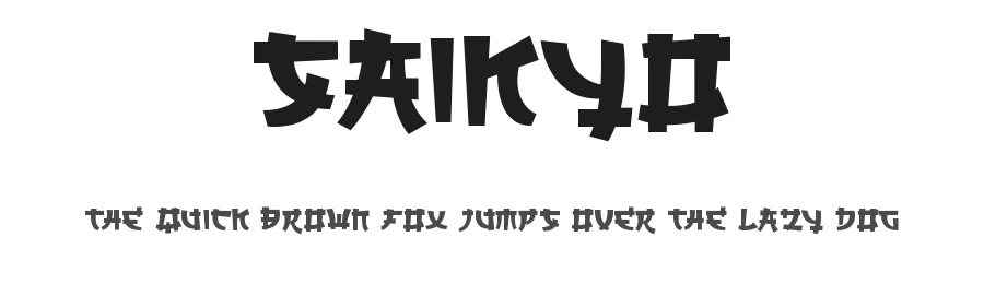 Saikyo by Sahirul — Display Font
