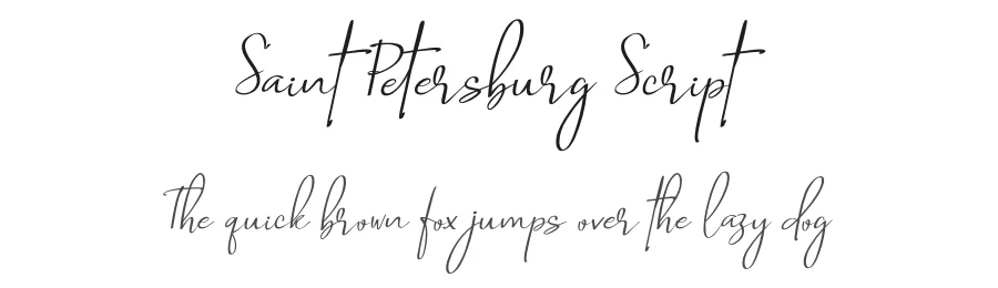 Saint Petersburg Script — Script Handwritten Font