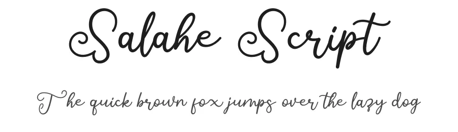 Salahe Script — Script Handwritten Font