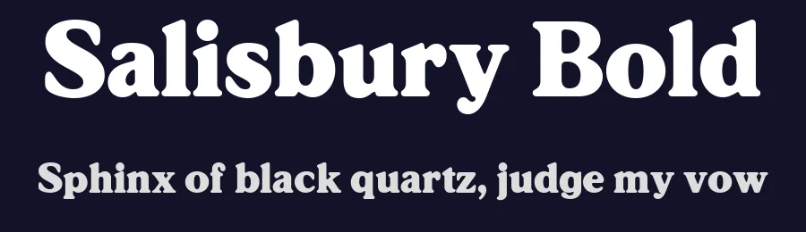 Salisbury Bold — Serif Font — thumbnail 2