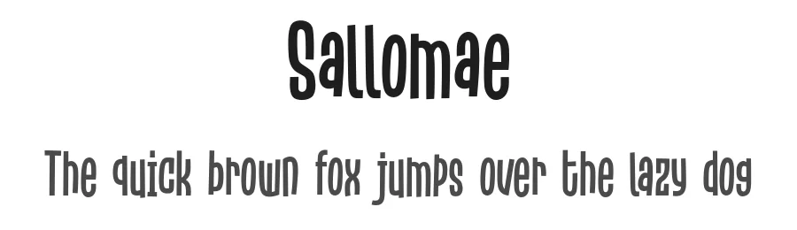 Sallomae by Ahmad Ramzi Fahruddin — Display Font