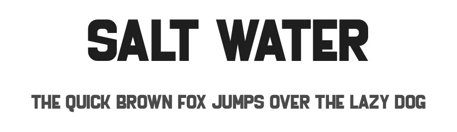 Salt Water by SiapGraph — Sans Serif Font