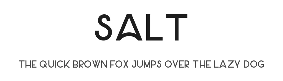Salt — Sans Serif Font