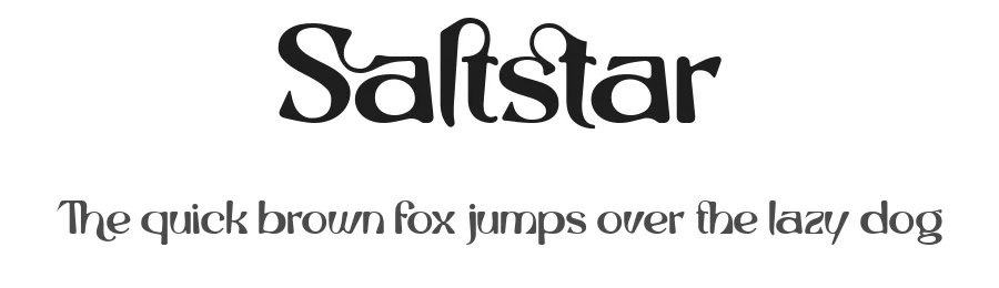 Saltstar by Jarnawi Saja β Display Font