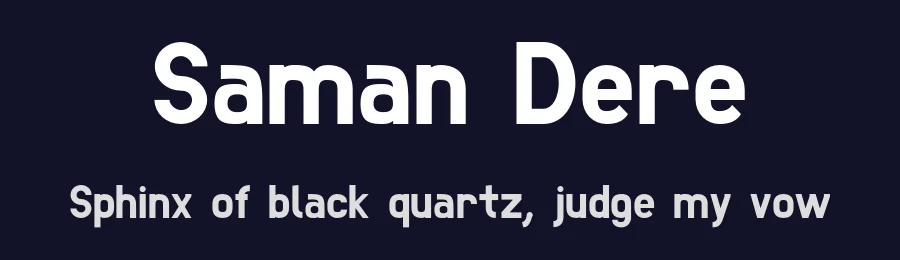Saman Dere by Tuna Çağlar Gümüş — Sans Serif Font — thumbnail 2