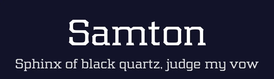 Samton by Ilham Herry — Slab Serif Font — thumbnail 2