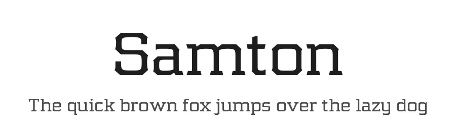Samton by Ilham Herry — Slab Serif Font