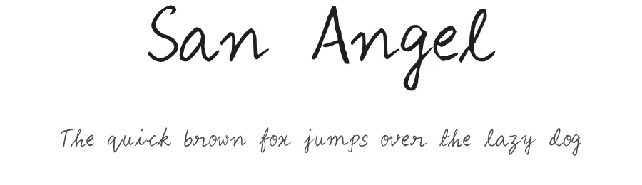 San Angel by Venkat β Script Handwritten Font