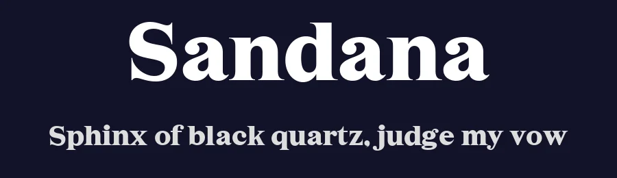 Sandana — Serif Font — thumbnail 2