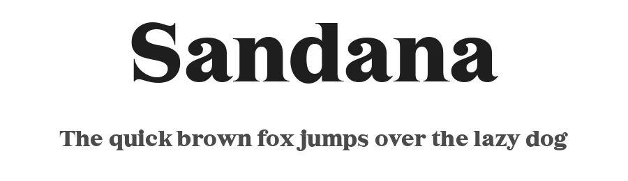 Sandana — Serif Font