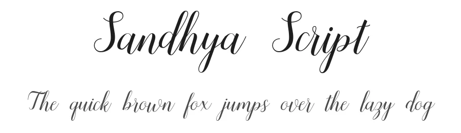 Sandhya Script by Unicode Studio — Script Handwritten Font