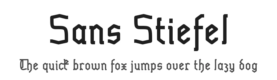 Sans Stiefel — Sans Serif Font