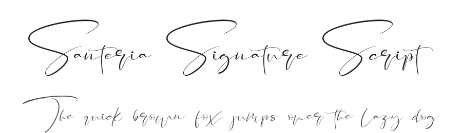 Santeria Signature Script by Letterara 2019 — Script Handwritten Font