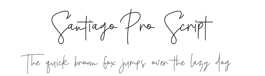 Santiago Pro Script by Ahmad Khaidir — Script Handwritten Font