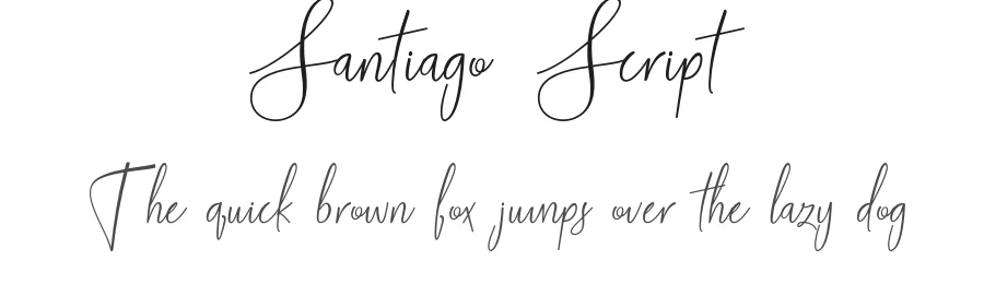 Santiago Script — Script Handwritten Font