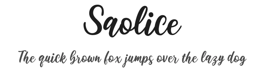 Saolice by Ali Hamidi — Script Handwritten Font