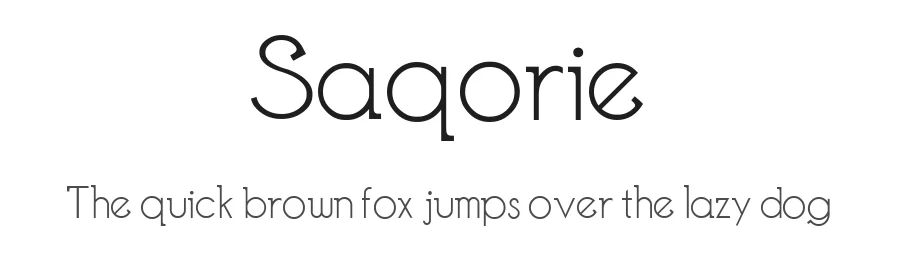 Saqorie by Ahsancomp Studio — Sans Serif Font