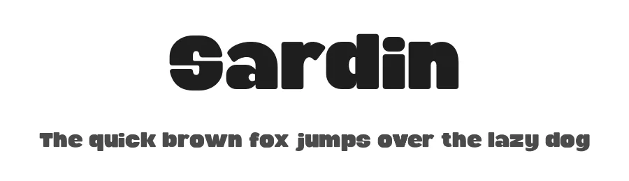 Sardin by Jamaludin Achmad Sahestya Dharma — Display Font