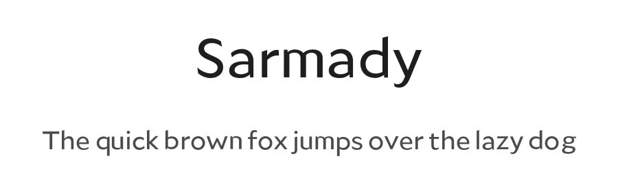 Sarmady by Baianat — Sans Serif Font