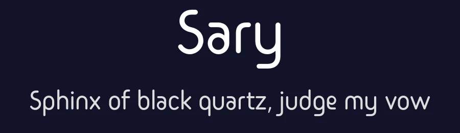 Sary by Zainelabdeen  Mustafa — Sans Serif Font — thumbnail 2