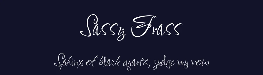 Sassy Frass by Robert E. Leuschke — Script Handwritten Font — thumbnail 2