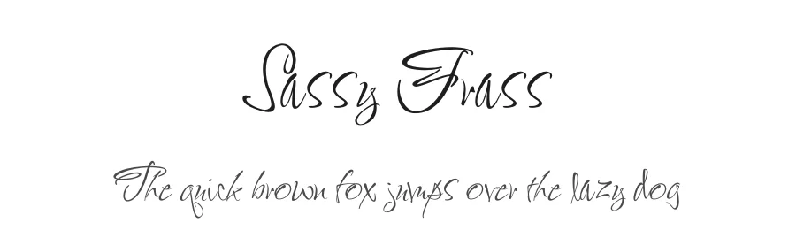Sassy Frass by Robert E. Leuschke — Script Handwritten Font