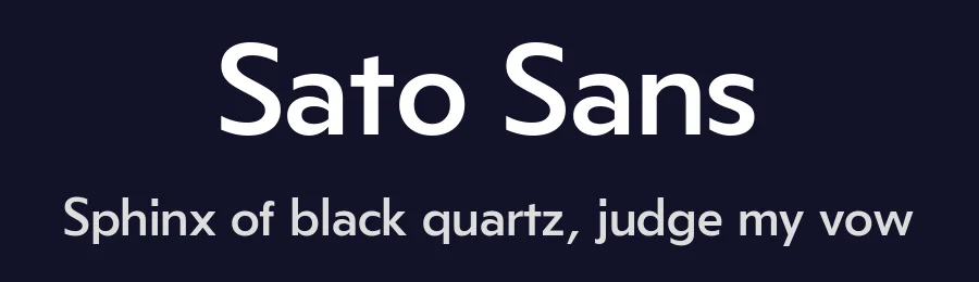 Sato Sans by Nicolás Massi — Sans Serif Font — thumbnail 2