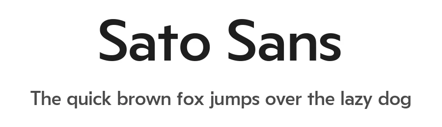 Sato Sans by Nicolás Massi — Sans Serif Font