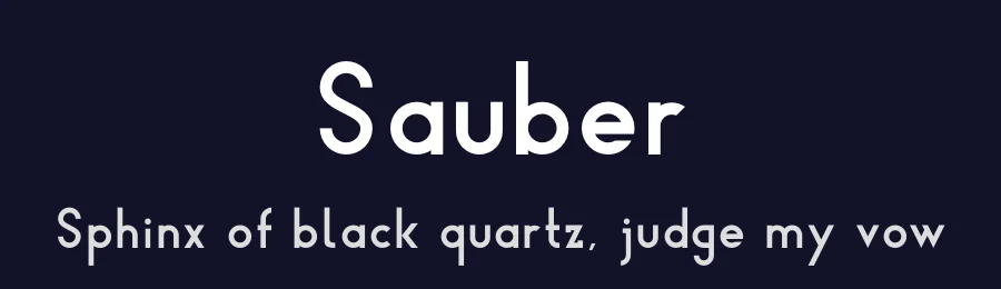 Sauber — Sans Serif Font — thumbnail 2