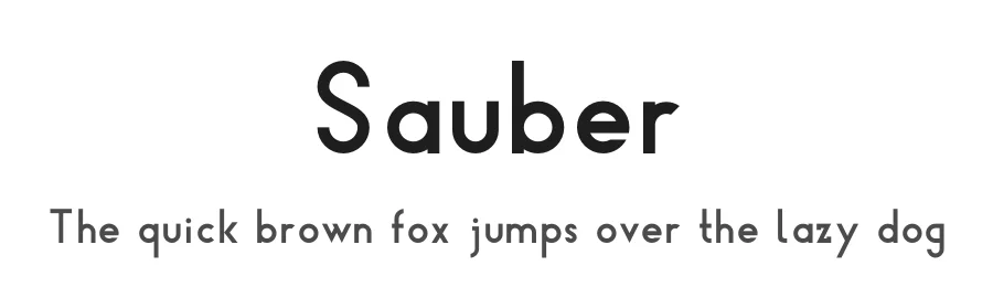 Sauber — Sans Serif Font