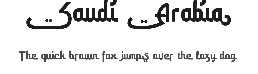 Saudi Arabia by Muhammad Afif Ersya — Display Font