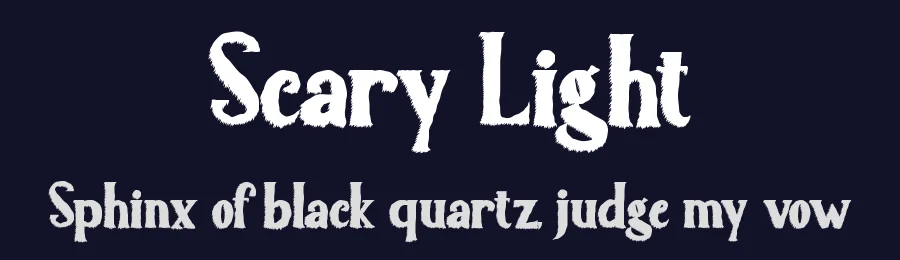 Scary Light by Yoga Letter 2021 (Isroni Yoga Prasetya) — Display Font — thumbnail 2