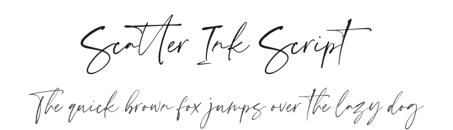 Scatter Ink Script by Muhamad Yusron  Billah — Script Handwritten Font