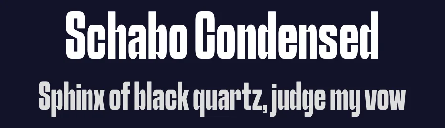 Schabo Condensed — Sans Serif Font — thumbnail 2