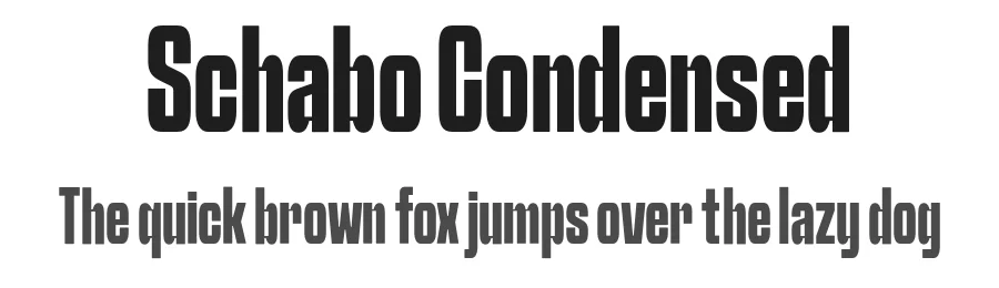 Schabo Condensed — Sans Serif Font